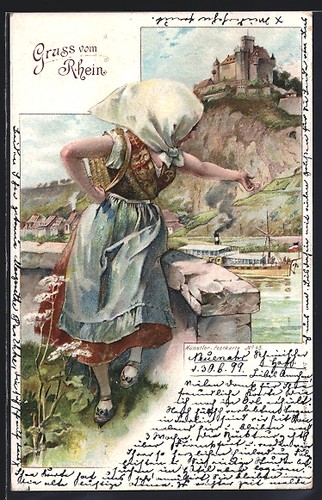Lithograph woman in - of, a